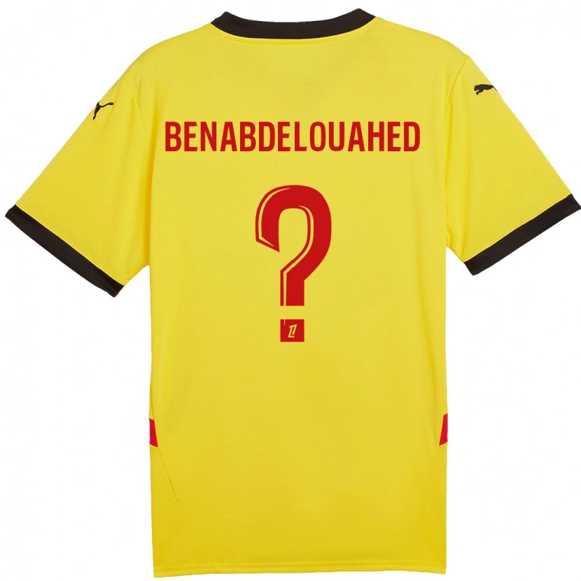 Danxen Hombre Camiseta Kaïs Benabdelouahed #0 Amarillo Rojo 1ª Equipación 2024/25 La Camisa México