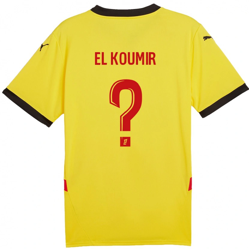Danxen Hombre Camiseta Kaïna El Koumir #0 Amarillo Rojo 1ª Equipación 2024/25 La Camisa México