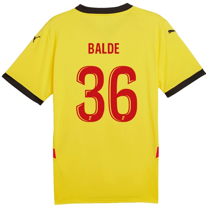 Danxen Hombre Camiseta Ibrahima Baldé #36 Amarillo Rojo 1ª Equipación 2024/25 La Camisa México