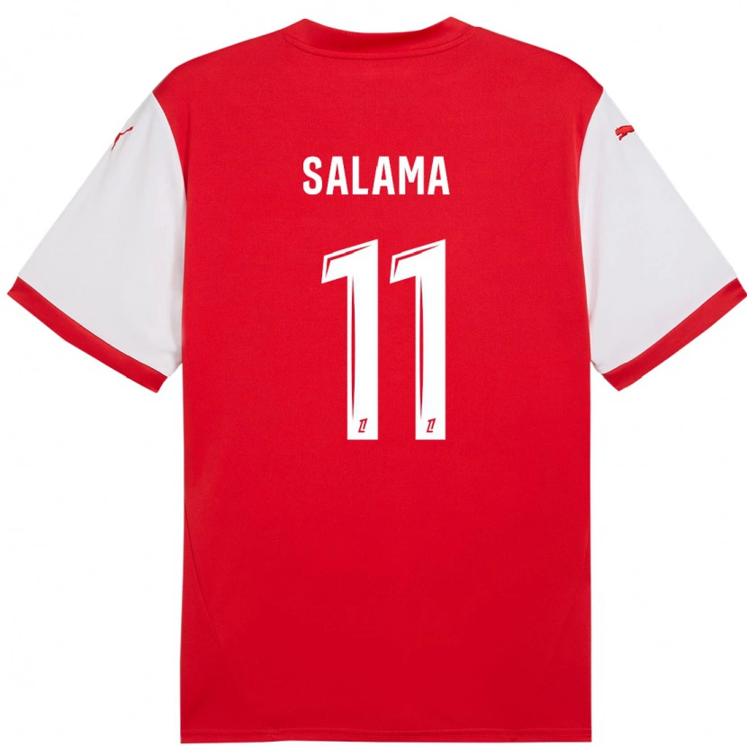 Danxen Hombre Camiseta Amine Salama #11 Rojo Blanco 1ª Equipación 2024/25 La Camisa México