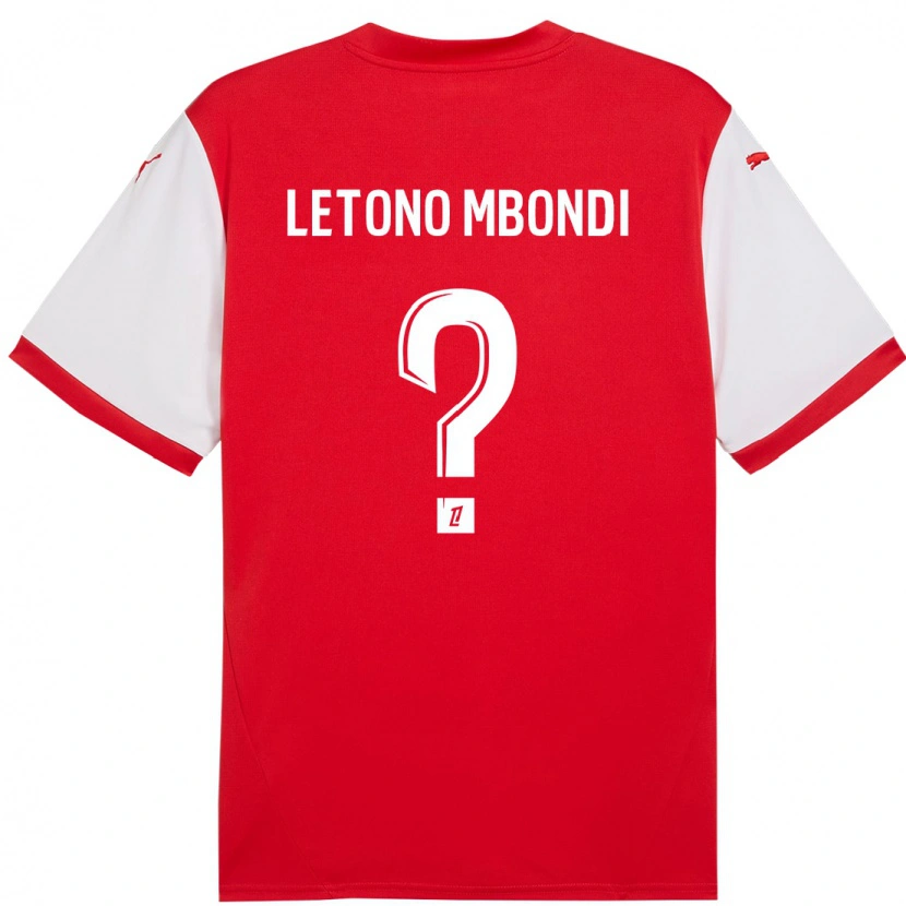 Danxen Hombre Camiseta Christ-Emmanuel Letono Mbondi #0 Rojo Blanco 1ª Equipación 2024/25 La Camisa México