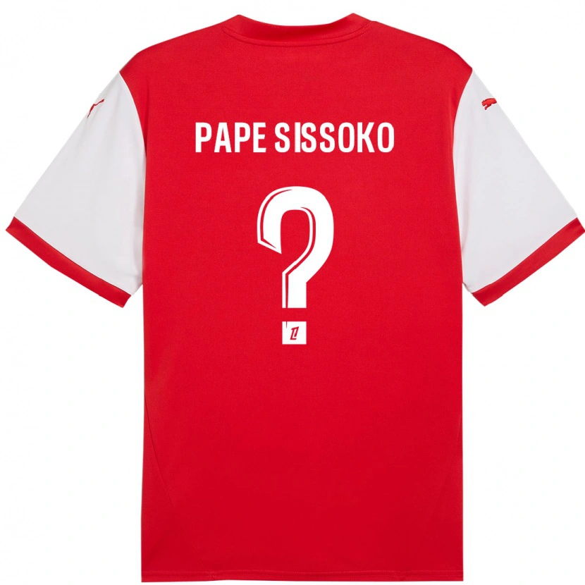 Danxen Hombre Camiseta Niama Pape Sissoko #0 Rojo Blanco 1ª Equipación 2024/25 La Camisa México