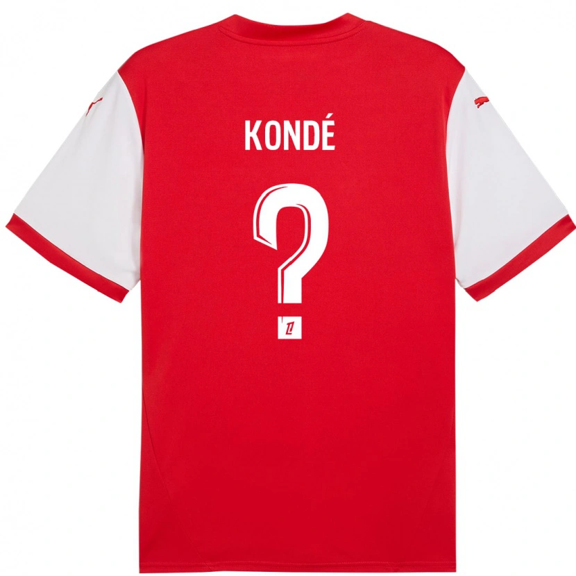 Danxen Hombre Camiseta Jean-Charles Kondé #0 Rojo Blanco 1ª Equipación 2024/25 La Camisa México