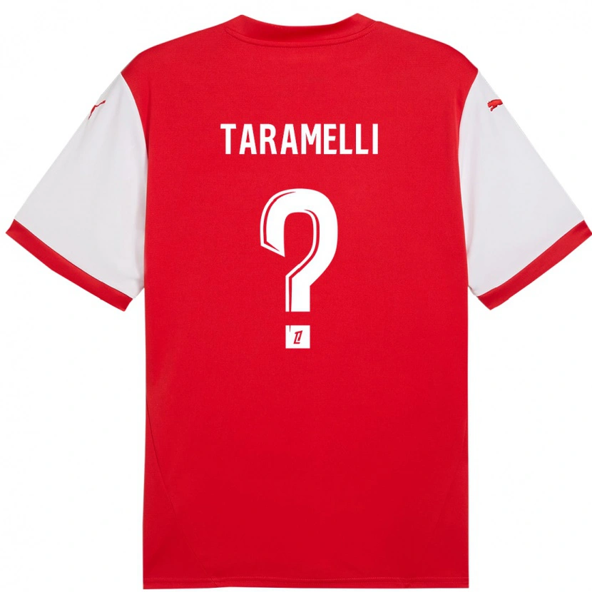 Danxen Hombre Camiseta Valentin Taramelli #0 Rojo Blanco 1ª Equipación 2024/25 La Camisa México