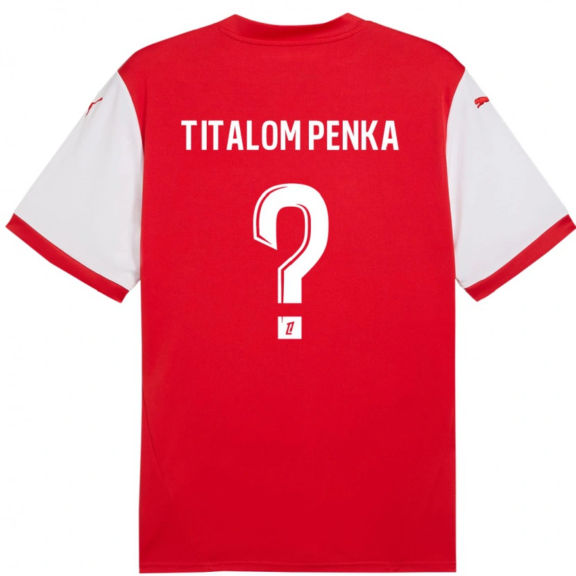 Danxen Hombre Camiseta Mathéo Titalom Penka #0 Rojo Blanco 1ª Equipación 2024/25 La Camisa México