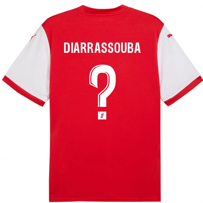 Danxen Hombre Camiseta Tidiane Diarrassouba #0 Rojo Blanco 1ª Equipación 2024/25 La Camisa México