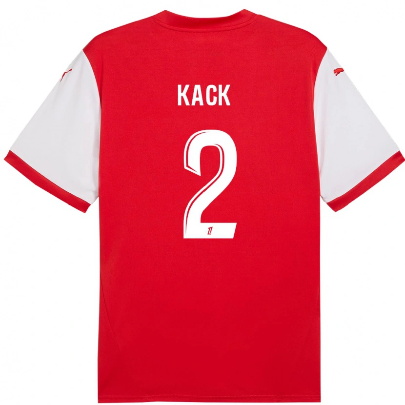 Danxen Hombre Camiseta Mathilde Kack #2 Rojo Blanco 1ª Equipación 2024/25 La Camisa México