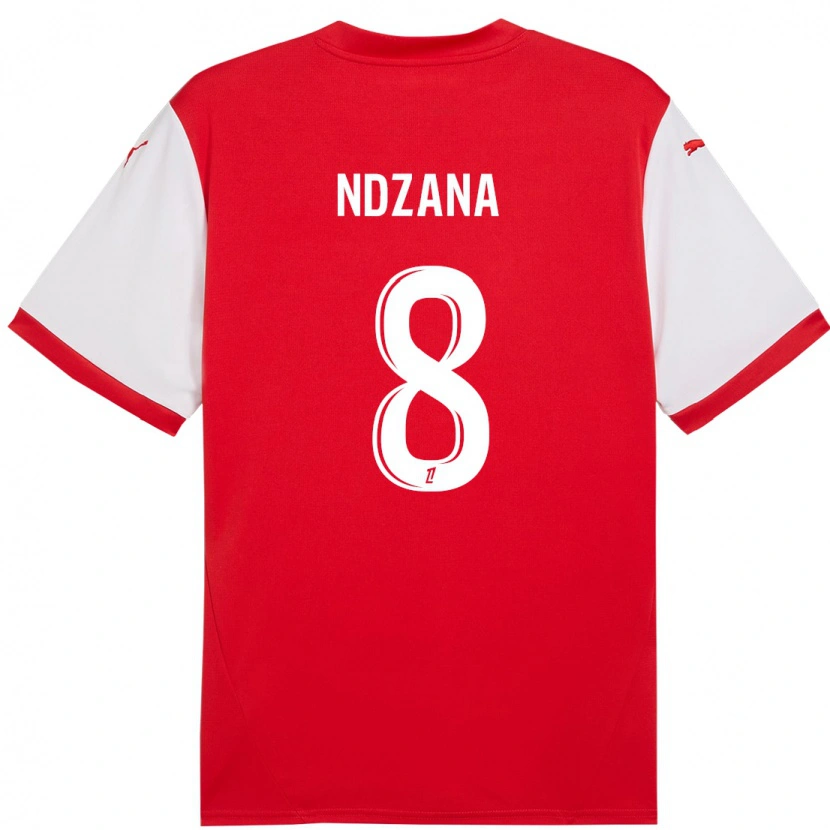 Danxen Hombre Camiseta Colette Ndzana #8 Rojo Blanco 1ª Equipación 2024/25 La Camisa México