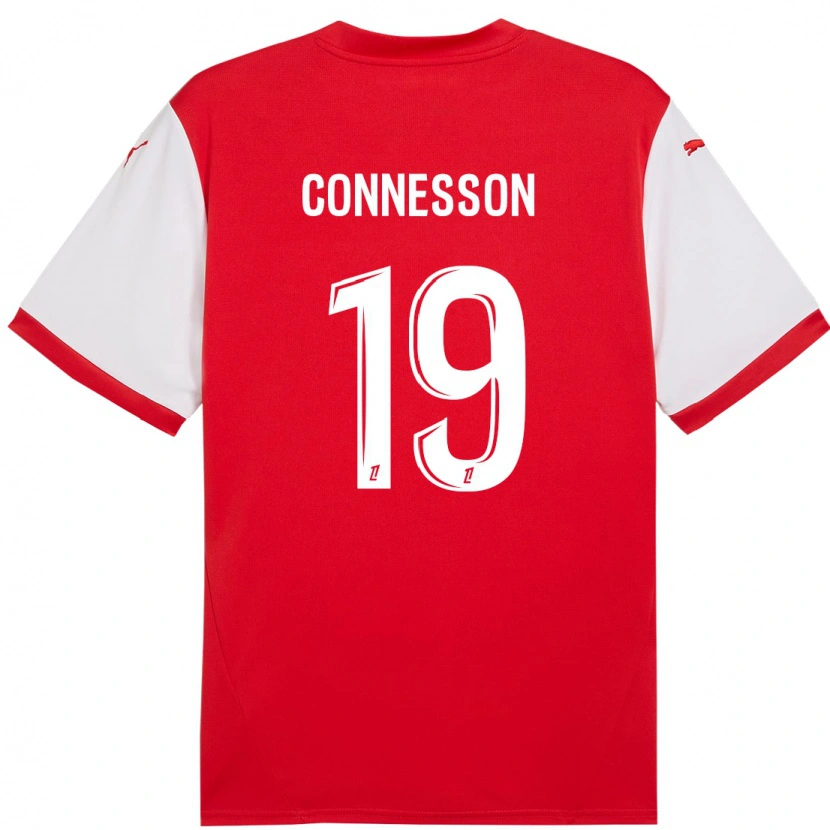 Danxen Hombre Camiseta Adèle Connesson #19 Rojo Blanco 1ª Equipación 2024/25 La Camisa México