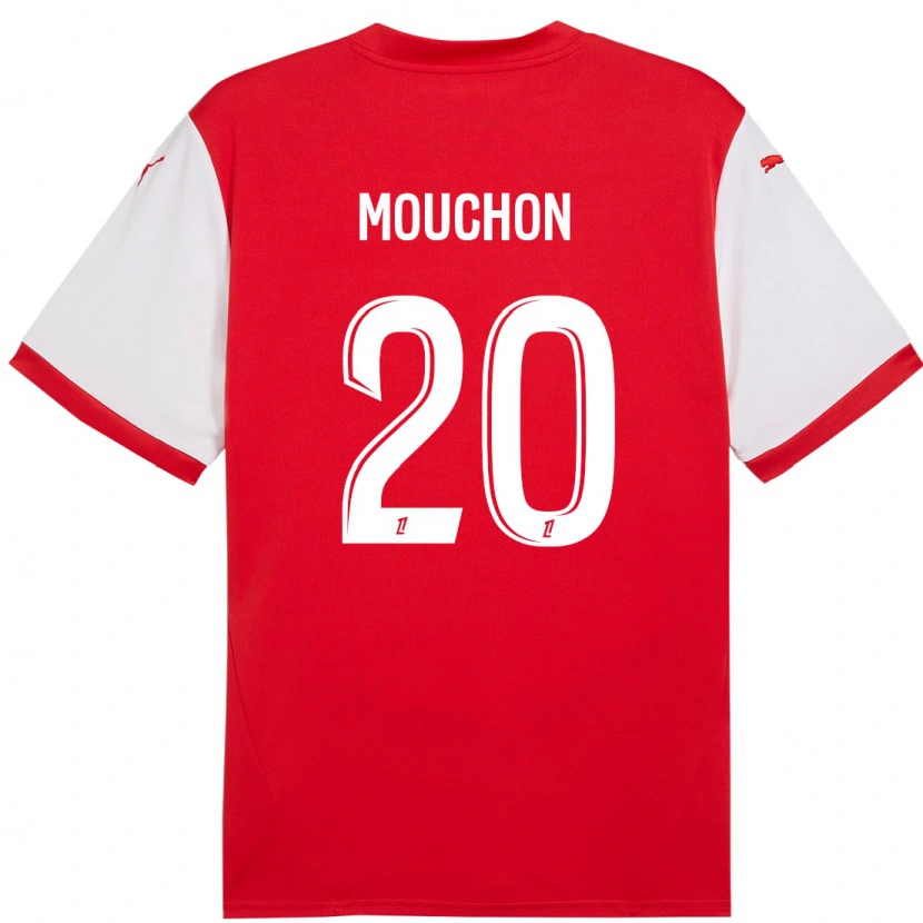 Danxen Hombre Camiseta Noémie Mouchon #20 Rojo Blanco 1ª Equipación 2024/25 La Camisa México