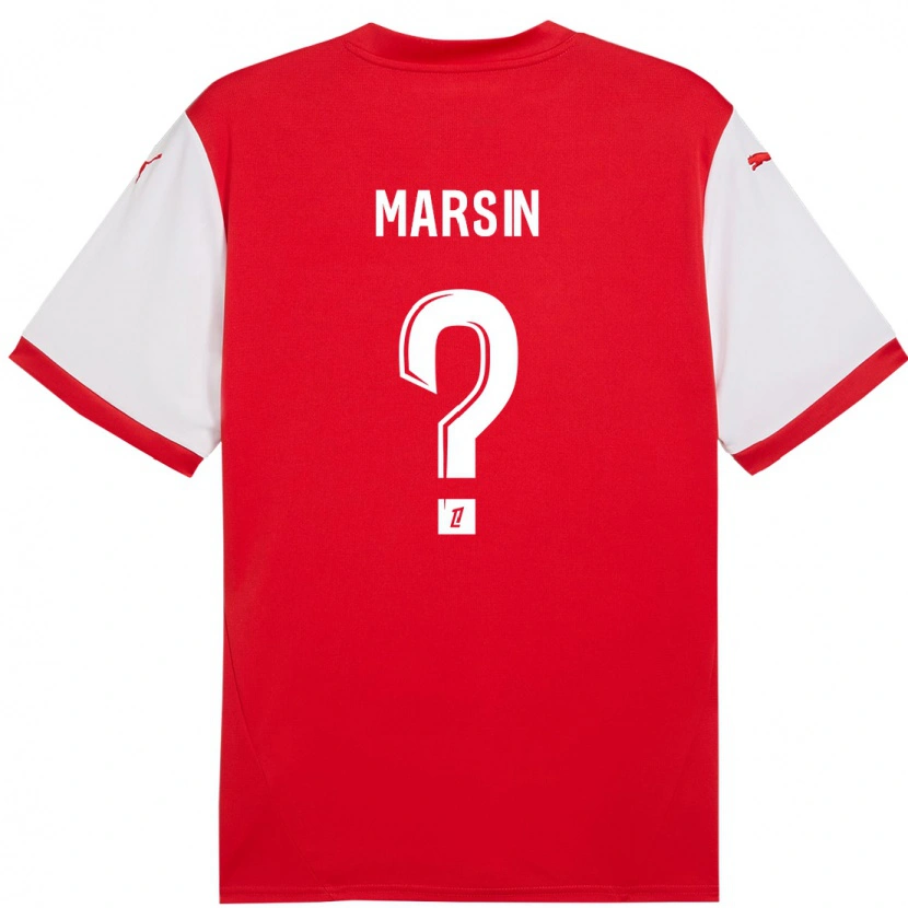 Danxen Hombre Camiseta Antonin Marsin #0 Rojo Blanco 1ª Equipación 2024/25 La Camisa México