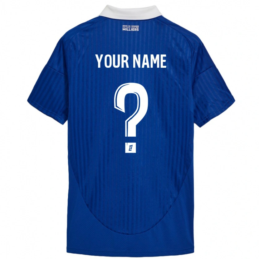 Danxen Hombre Camiseta Su Nombre #0 Azul Blanco 1ª Equipación 2024/25 La Camisa México