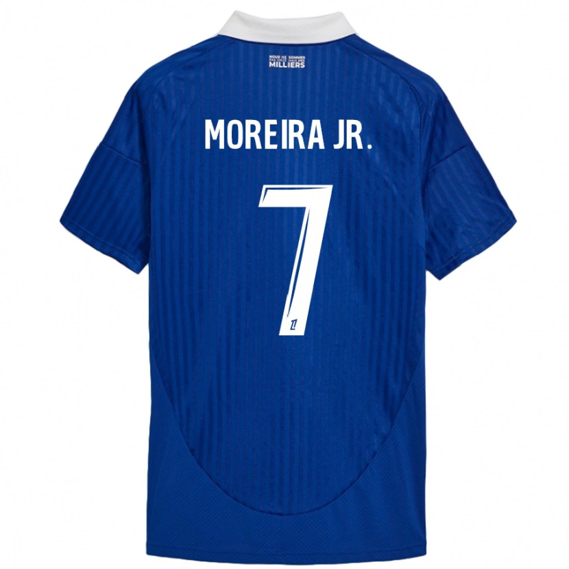 Danxen Hombre Camiseta Diego Moreira #7 Azul Blanco 1ª Equipación 2024/25 La Camisa México