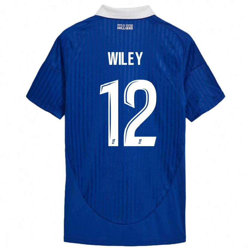 Danxen Hombre Camiseta Caleb Wiley #12 Azul Blanco 1ª Equipación 2024/25 La Camisa México