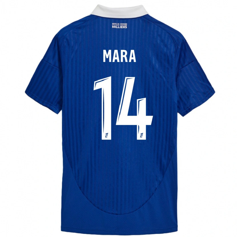 Danxen Hombre Camiseta Sékou Mara #14 Azul Blanco 1ª Equipación 2024/25 La Camisa México
