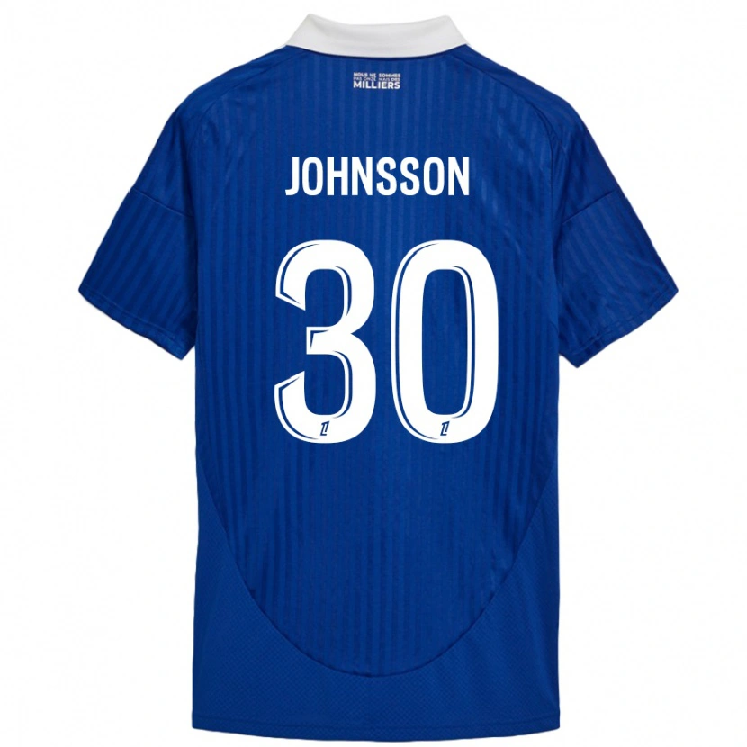 Danxen Hombre Camiseta Karl-Johan Johnsson #30 Azul Blanco 1ª Equipación 2024/25 La Camisa México