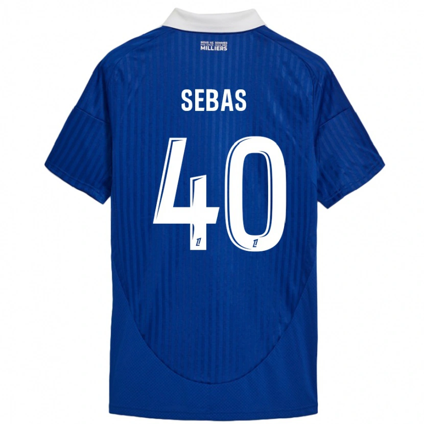 Danxen Hombre Camiseta Jérémy Sebas #40 Azul Blanco 1ª Equipación 2024/25 La Camisa México
