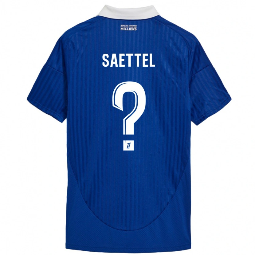 Danxen Hombre Camiseta Tom Saettel #0 Azul Blanco 1ª Equipación 2024/25 La Camisa México