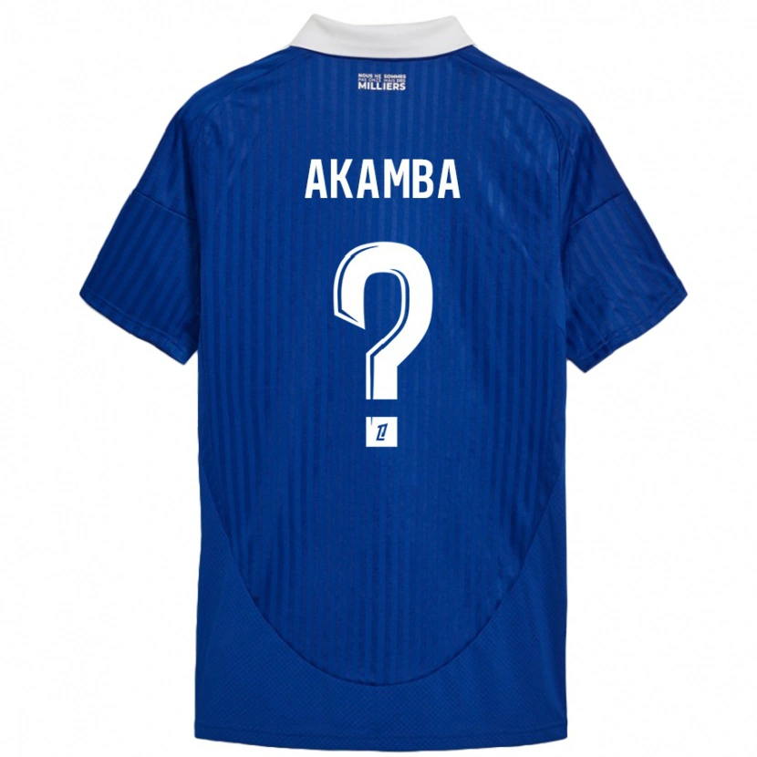 Danxen Hombre Camiseta Fred Akamba #0 Azul Blanco 1ª Equipación 2024/25 La Camisa México