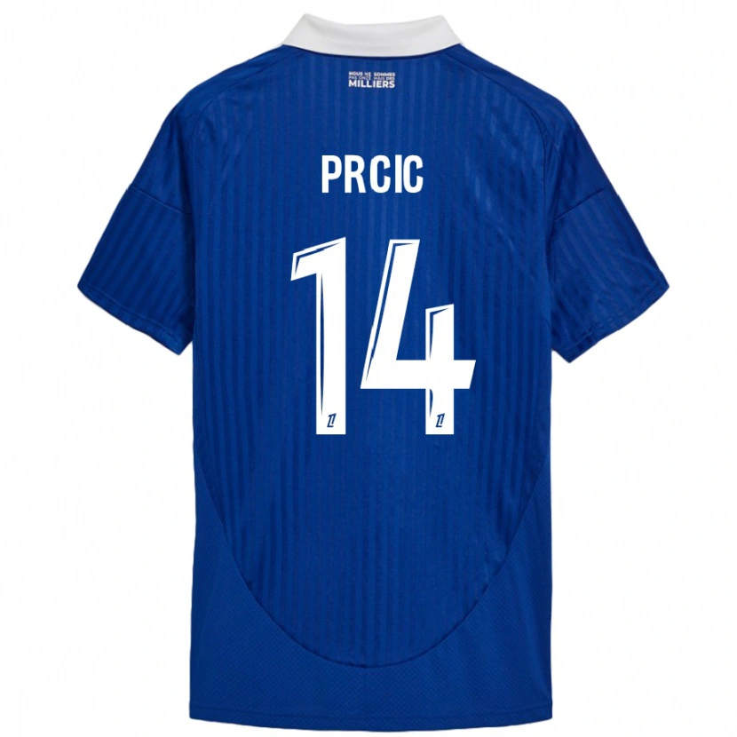 Danxen Hombre Camiseta Sanjin Prcic #14 Azul Blanco 1ª Equipación 2024/25 La Camisa México
