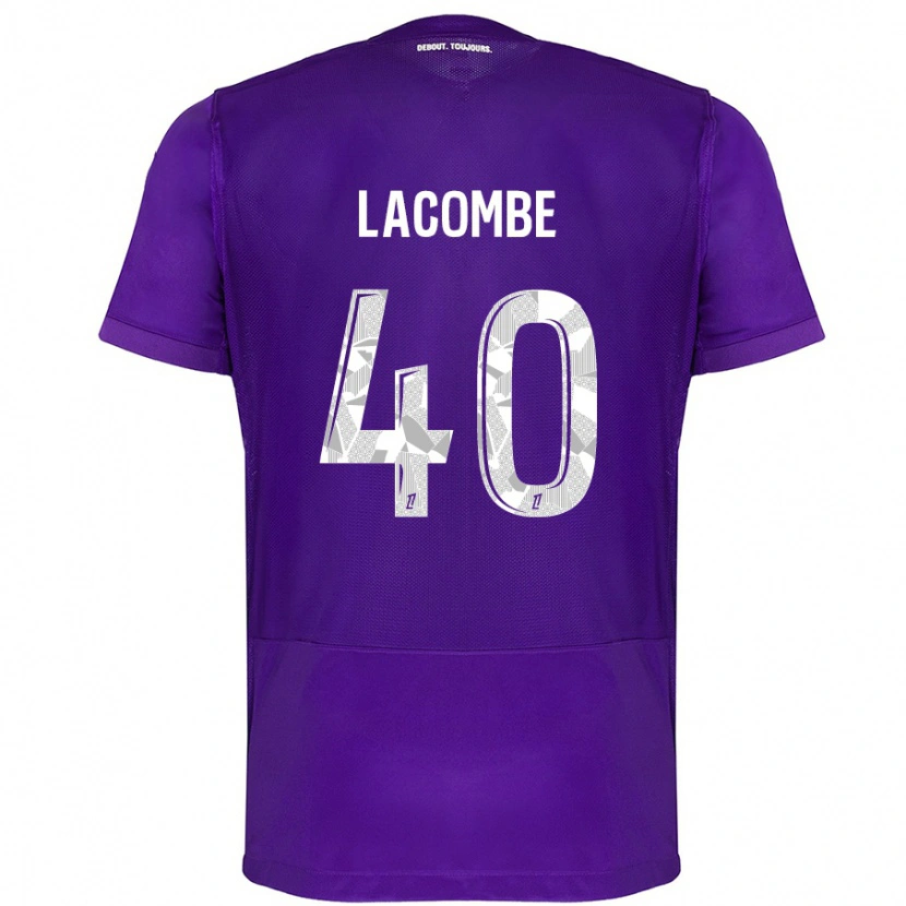Danxen Hombre Camiseta Justin Lacombe #40 Morado Blanco 1ª Equipación 2024/25 La Camisa México