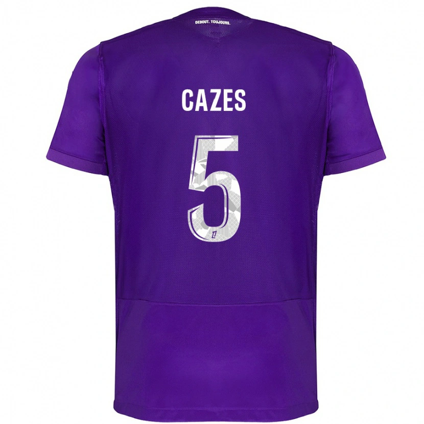 Danxen Hombre Camiseta Manon Cazes #5 Morado Blanco 1ª Equipación 2024/25 La Camisa México