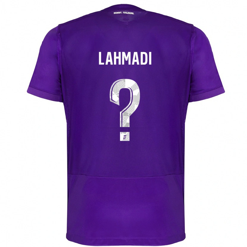 Danxen Hombre Camiseta Noah Lahmadi #0 Morado Blanco 1ª Equipación 2024/25 La Camisa México