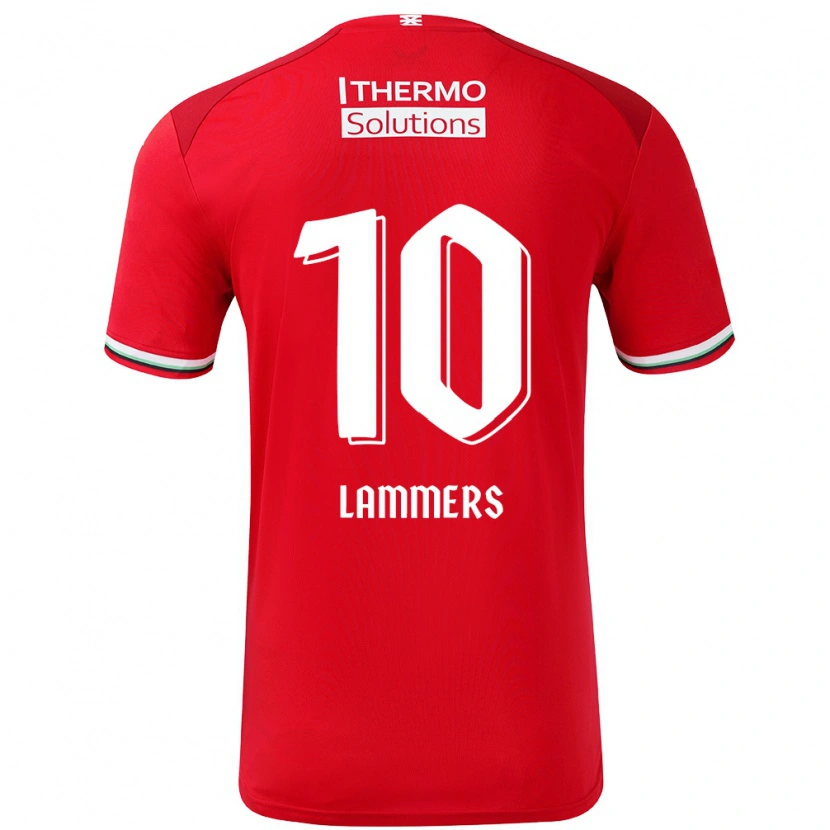 Danxen Hombre Camiseta Sam Lammers #10 Rojo Blanco 1ª Equipación 2024/25 La Camisa México