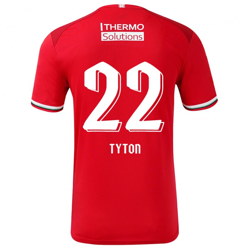 Danxen Hombre Camiseta Przemyslaw Tyton #22 Rojo Blanco 1ª Equipación 2024/25 La Camisa México