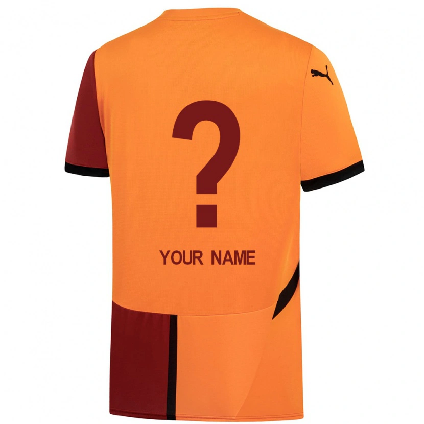 Danxen Hombre Camiseta Su Nombre #0 Amarillo Rojo 1ª Equipación 2024/25 La Camisa México