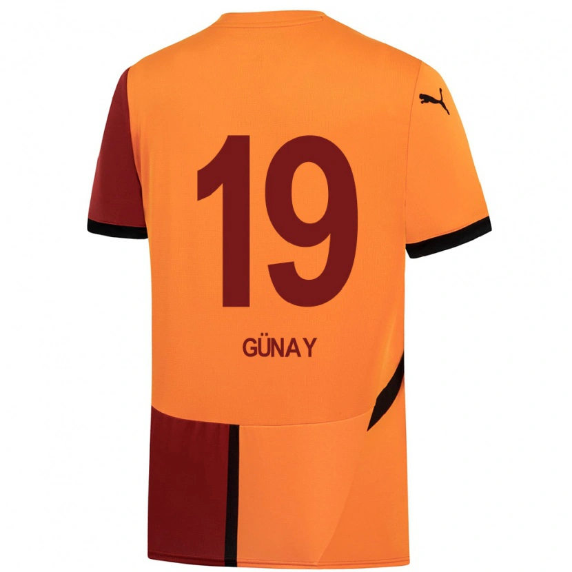Danxen Hombre Camiseta Günay Güvenç #19 Amarillo Rojo 1ª Equipación 2024/25 La Camisa México