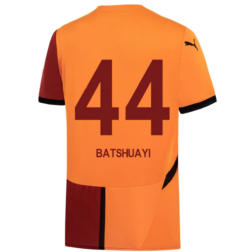Danxen Hombre Camiseta Michy Batshuayi #44 Amarillo Rojo 1ª Equipación 2024/25 La Camisa México