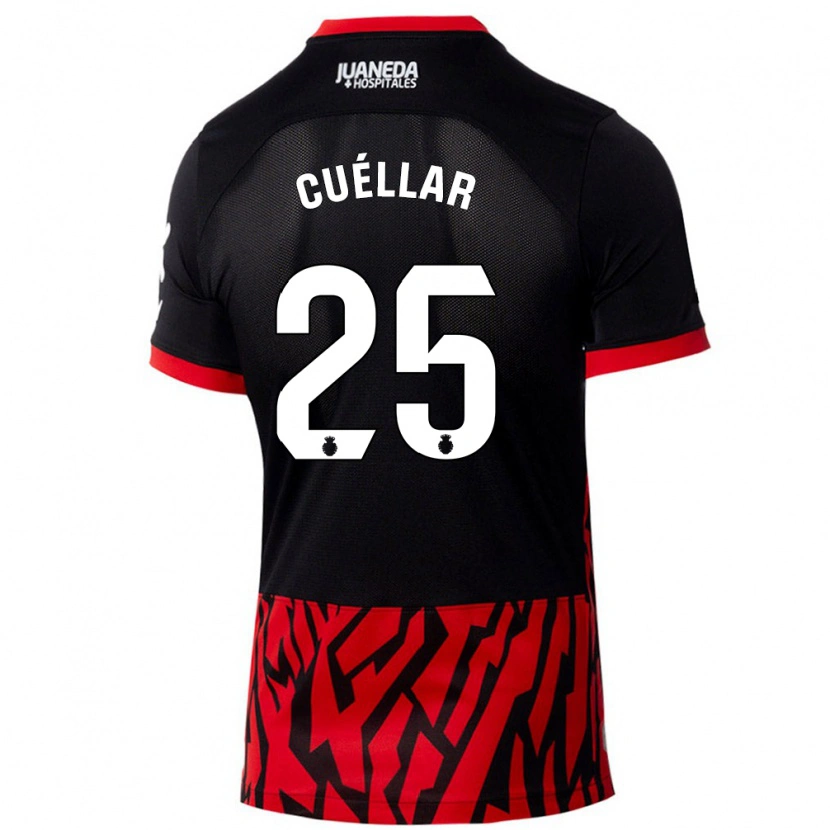 Danxen Hombre Camiseta Iván Cuéllar #25 Negro Rojo 1ª Equipación 2024/25 La Camisa México