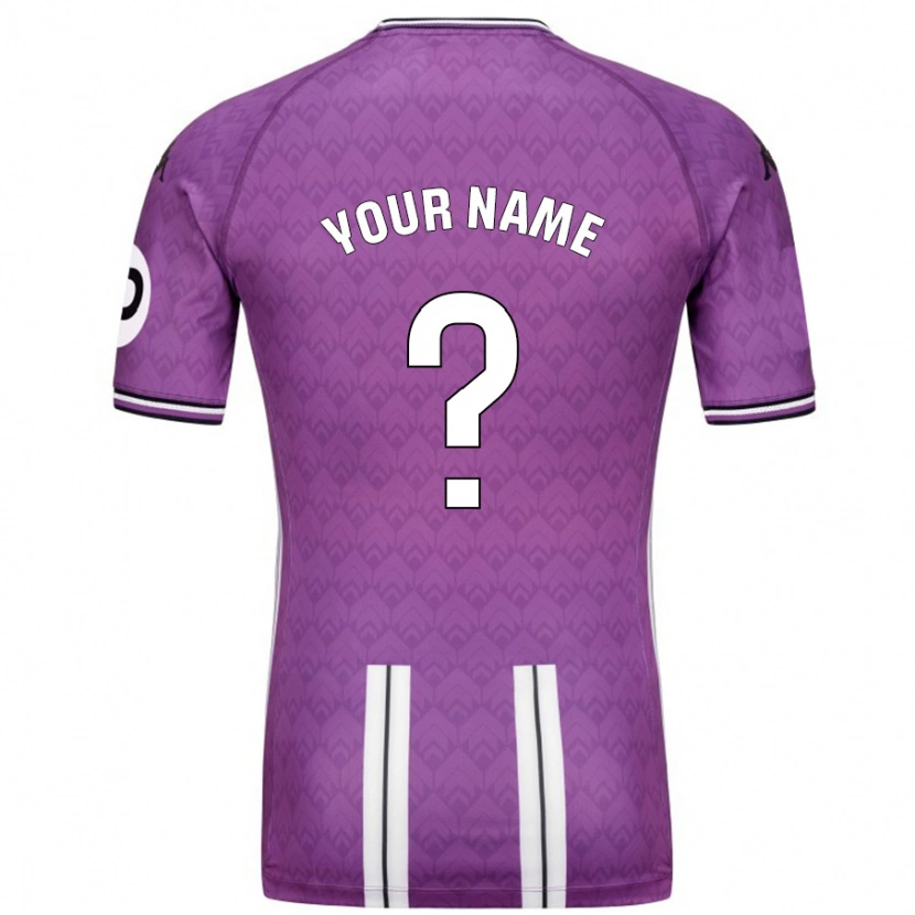 Danxen Hombre Camiseta Su Nombre #0 Púrpura Blanco 1ª Equipación 2024/25 La Camisa México