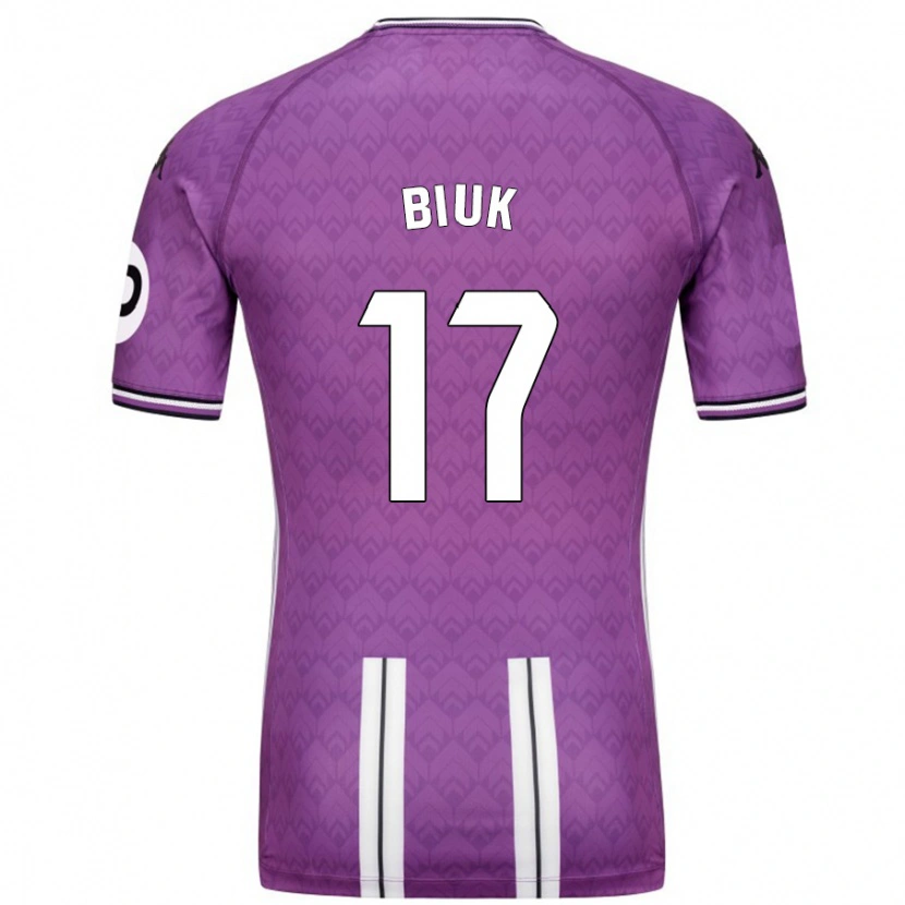 Danxen Hombre Camiseta Stipe Biuk #17 Púrpura Blanco 1ª Equipación 2024/25 La Camisa México