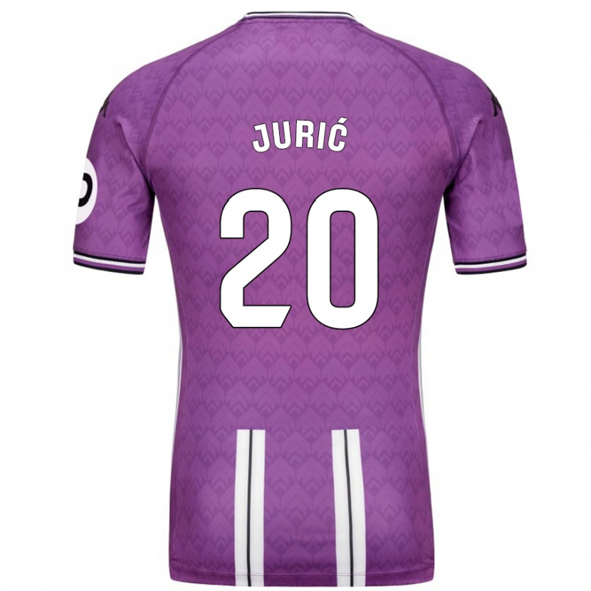 Danxen Hombre Camiseta Stanko Juric #20 Púrpura Blanco 1ª Equipación 2024/25 La Camisa México