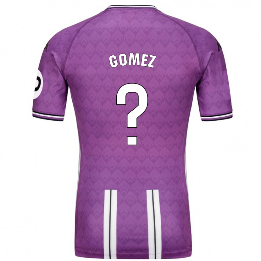Danxen Hombre Camiseta Adrián Gómez #0 Púrpura Blanco 1ª Equipación 2024/25 La Camisa México