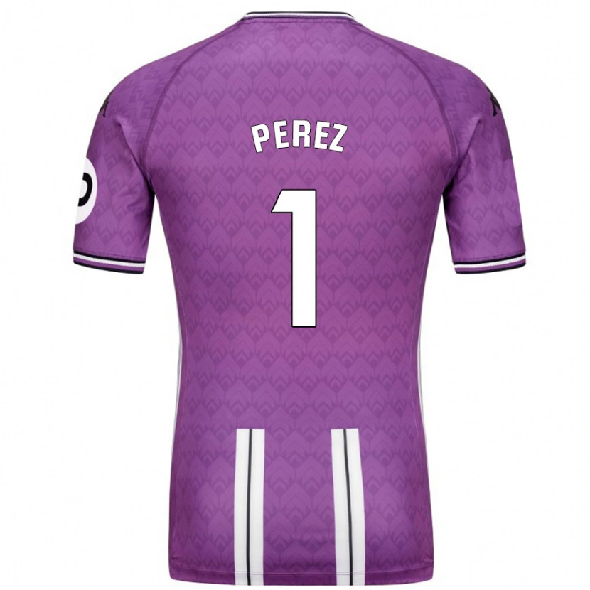 Danxen Hombre Camiseta Fer Pérez #1 Púrpura Blanco 1ª Equipación 2024/25 La Camisa México