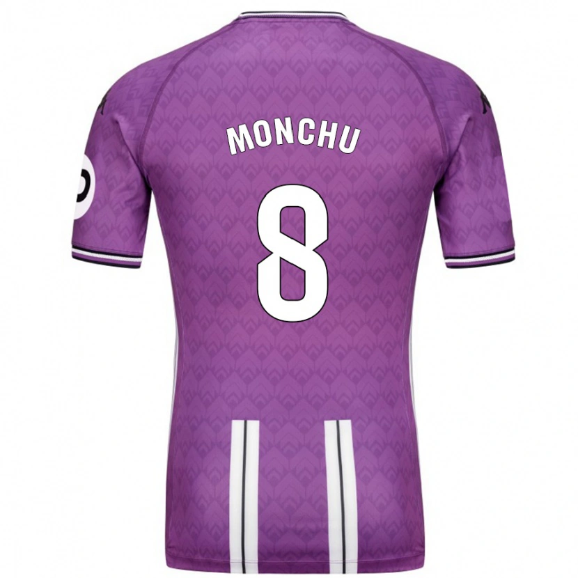Danxen Hombre Camiseta Monchu #8 Púrpura Blanco 1ª Equipación 2024/25 La Camisa México