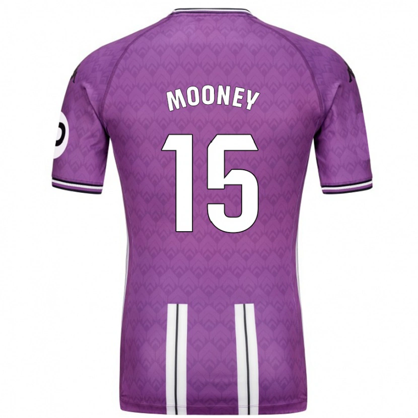 Danxen Hombre Camiseta Fionn Mooney #15 Púrpura Blanco 1ª Equipación 2024/25 La Camisa México