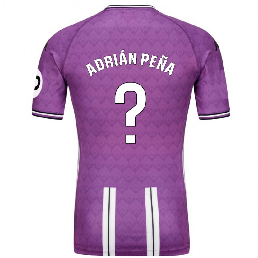 Danxen Hombre Camiseta Adrián Peña #0 Púrpura Blanco 1ª Equipación 2024/25 La Camisa México