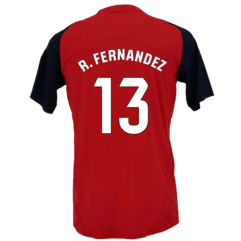 Danxen Hombre Camiseta Raúl Fernández #13 Rojo Negro 1ª Equipación 2024/25 La Camisa México