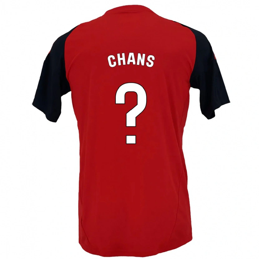 Danxen Hombre Camiseta Ángel Chans #0 Rojo Negro 1ª Equipación 2024/25 La Camisa México