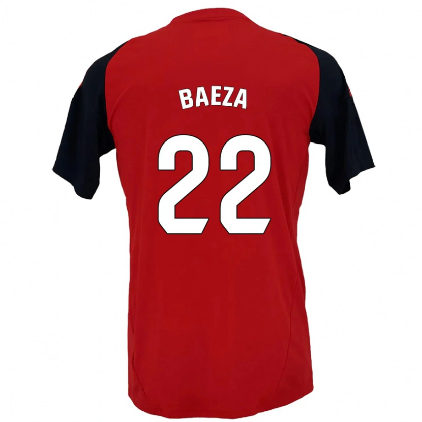 Danxen Hombre Camiseta Miguel Baeza #22 Rojo Negro 1ª Equipación 2024/25 La Camisa México