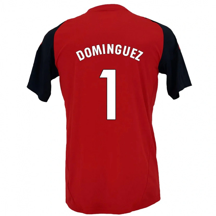 Danxen Hombre Camiseta Iago Domínguez #1 Rojo Negro 1ª Equipación 2024/25 La Camisa México