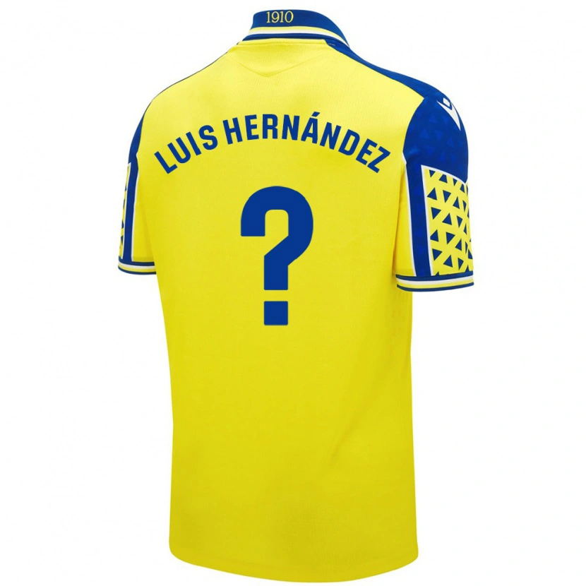 Danxen Hombre Camiseta Luis Hernández #0 Amarillo Azul 1ª Equipación 2024/25 La Camisa México