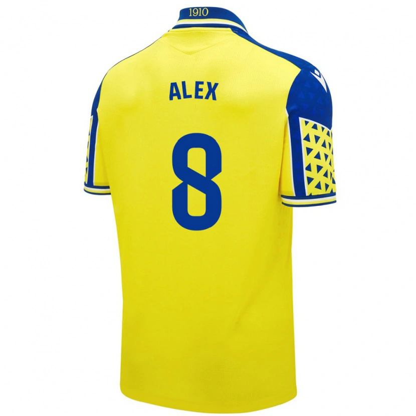 Danxen Hombre Camiseta Álex Fernández #8 Amarillo Azul 1ª Equipación 2024/25 La Camisa México