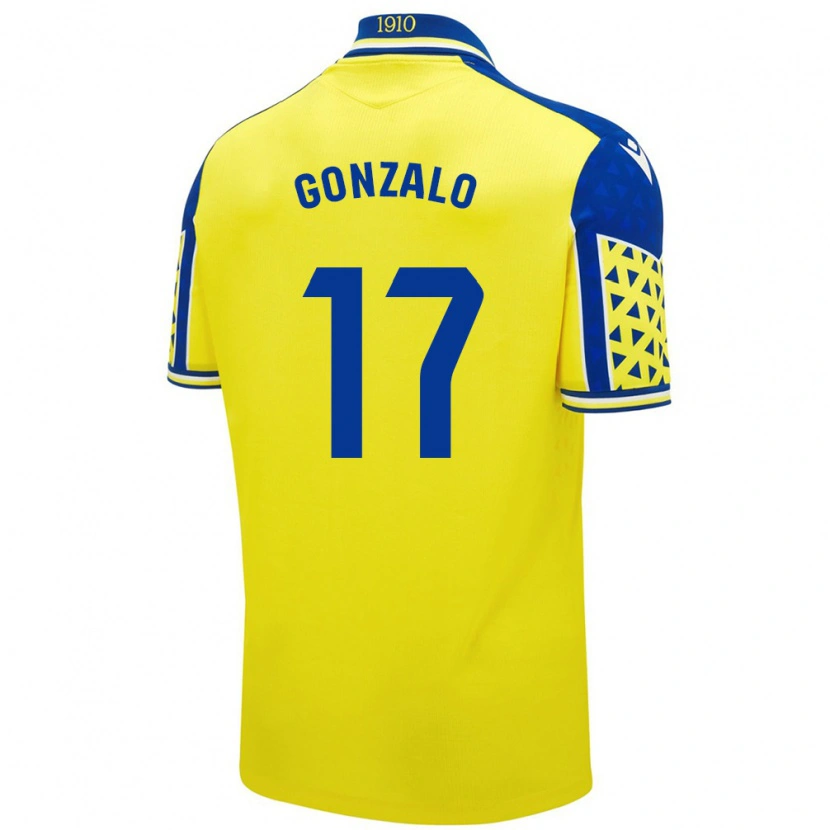 Danxen Hombre Camiseta Gonzalo Escalante #17 Amarillo Azul 1ª Equipación 2024/25 La Camisa México