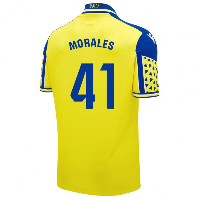 Danxen Hombre Camiseta Luis Morales #41 Amarillo Azul 1ª Equipación 2024/25 La Camisa México