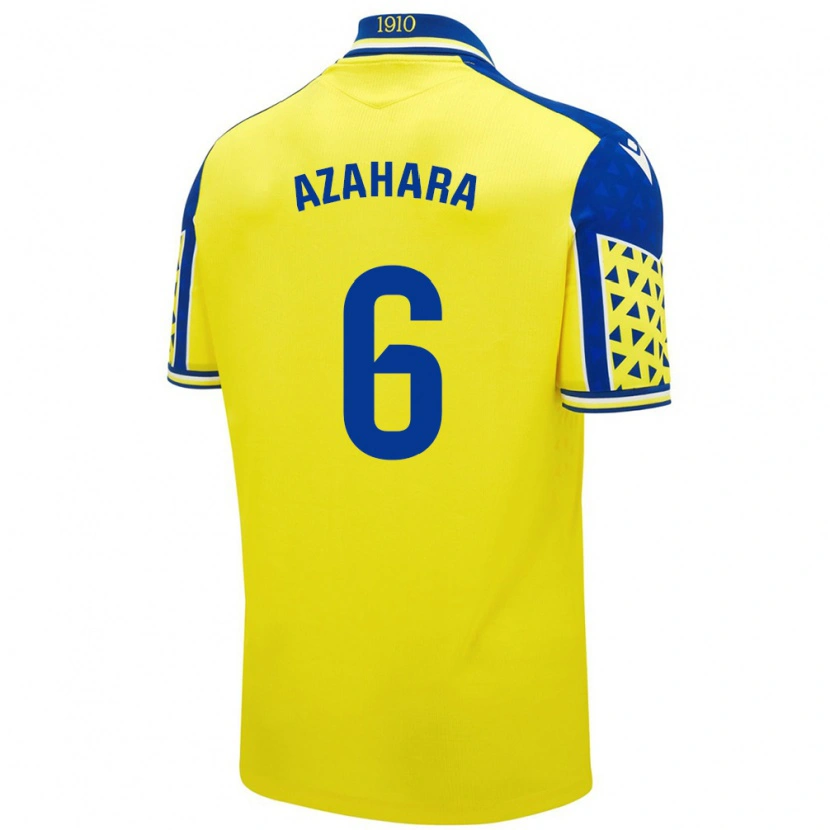 Danxen Hombre Camiseta Azahara #6 Amarillo Azul 1ª Equipación 2024/25 La Camisa México